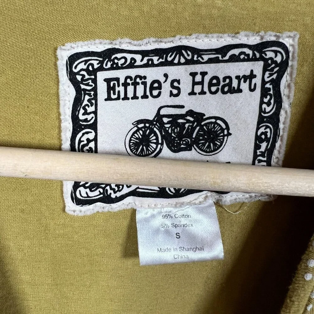 Effie's Heart Theresa Wrap Dress Size Small Green Floral Retro Knee Length - Picture 3 of 9